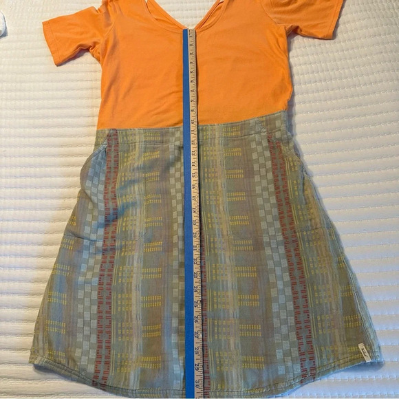 Woolrich women's Eco Rich Afterlight organic cotton short sleeve dress M(b4 - Picture 6 of 14